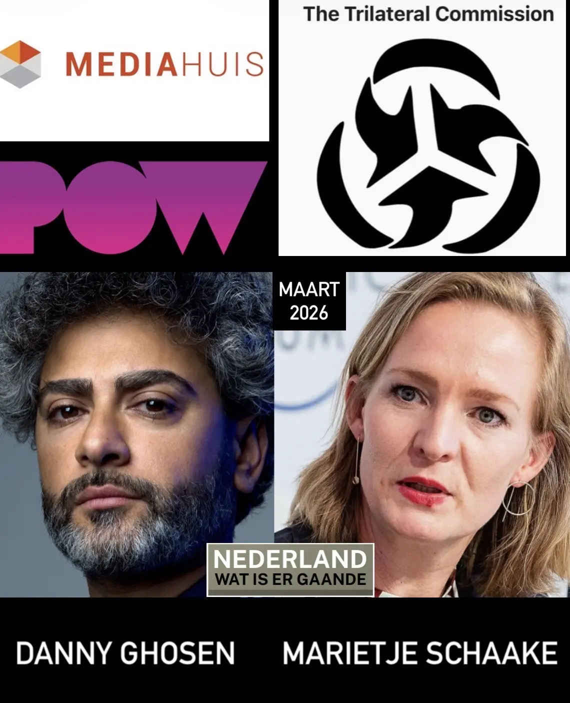 Reactie op POW presentator Danny Ghosen is de partner van Trilateral Commission Lid Marietje Schaake (D66) door Wanneer gaat Sarah Bakker het op MSM hebben over Young Global Leader Marietje Schaake? – Nederland wat is er gaande