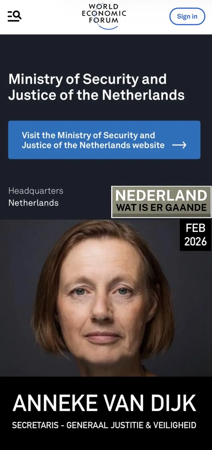 Reactie op Anneke van Dijk weet dat haar WEF J&V ministerie volgens organogram onder het gezag van de NCTV valt door De hoogste man van de NCTV is Marc Kuipers. – Nederland wat is er gaande