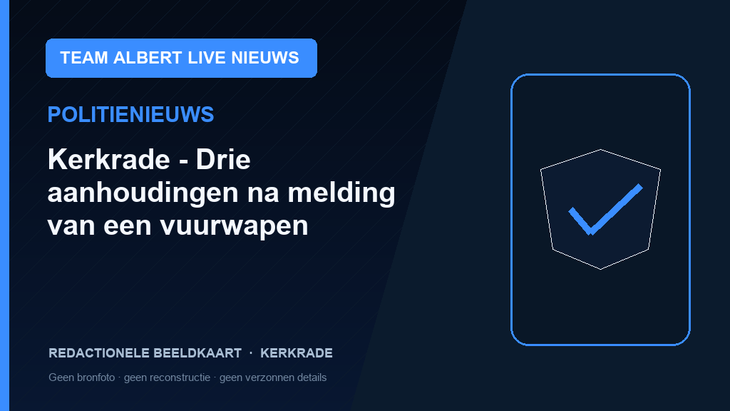 Kerkrade - Drie aanhoudingen na melding van een vuurwapen