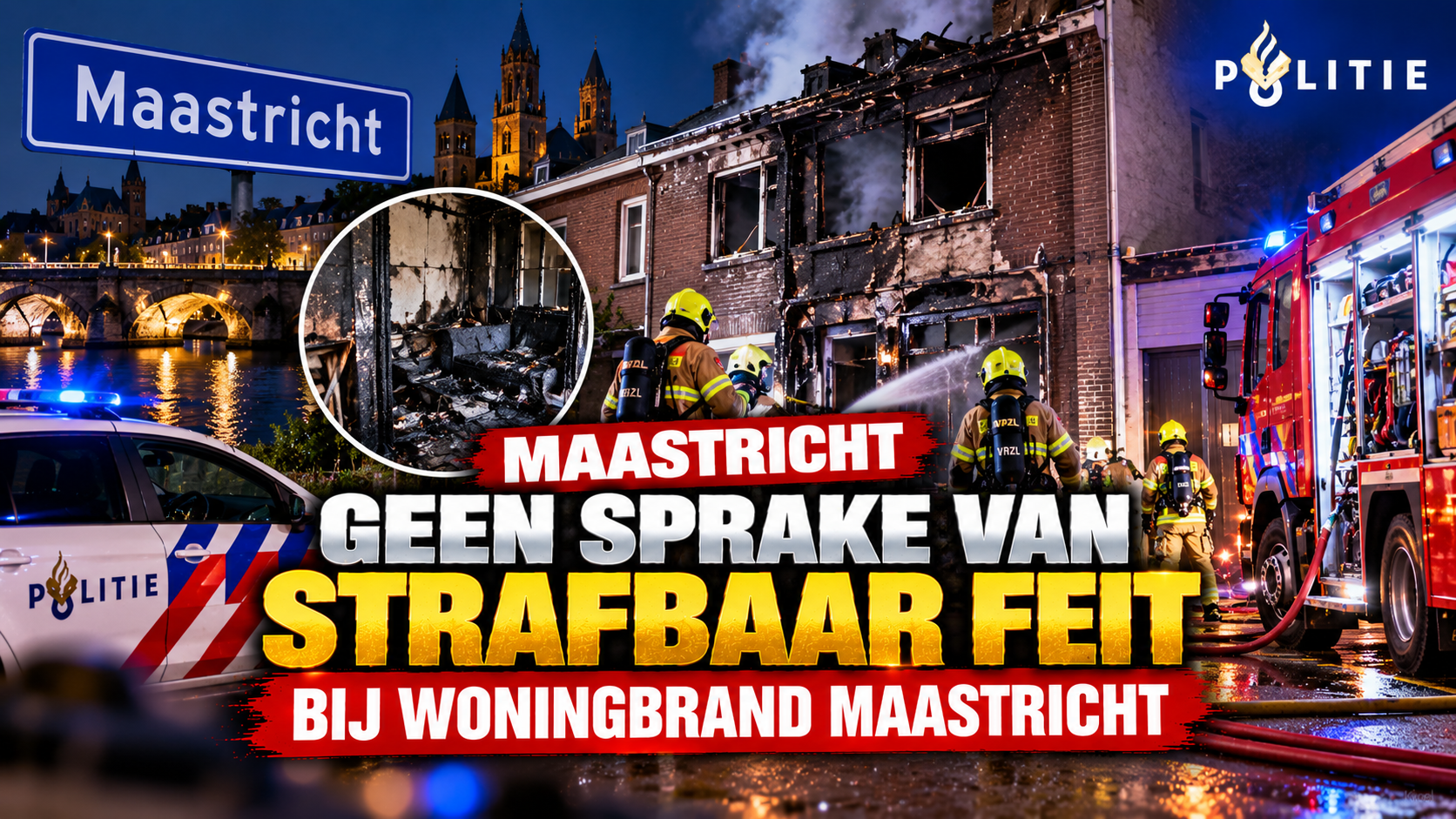 Maastricht - Geen sprake van strafbaar feit bij woningbrand Maastricht